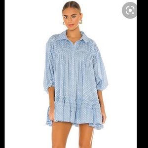 NWT Free People Blue Flowy Full Swing Dress